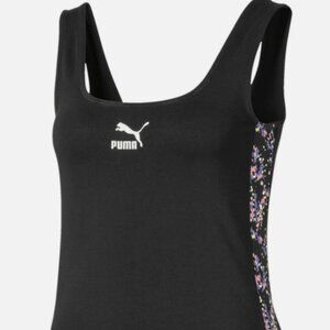 Puma CLASSIC T7 AOP CROPPED TANK TOP BLACK/MULTICOLOR 596254-61